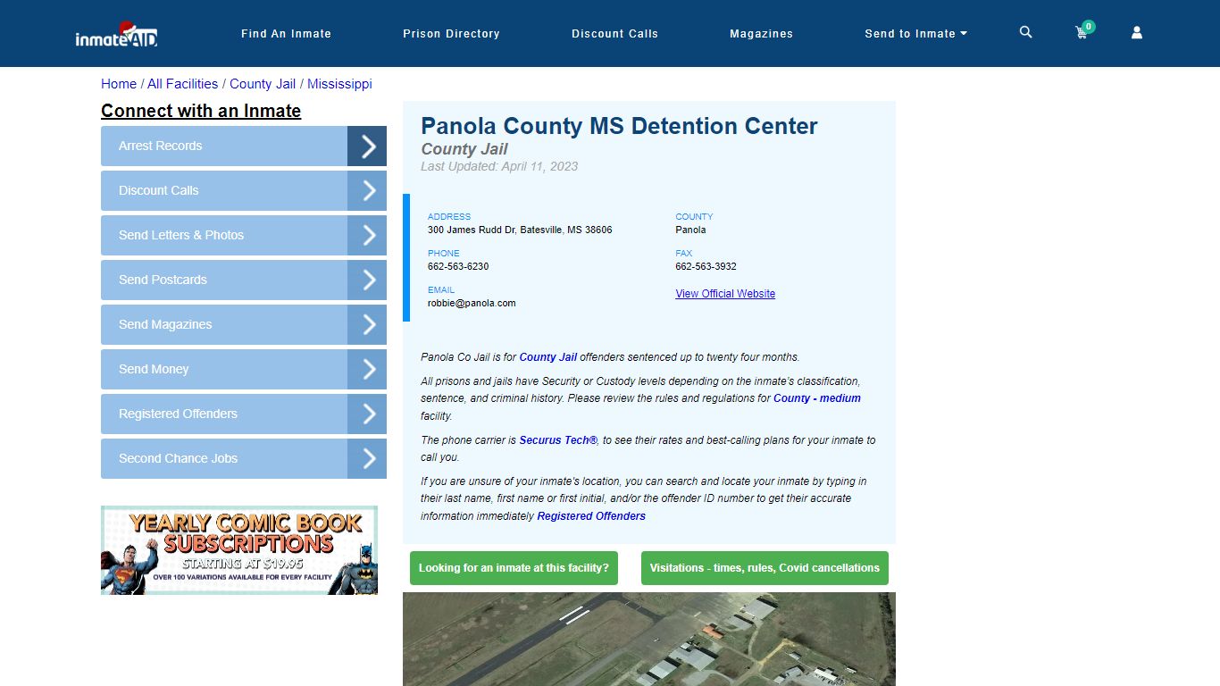 Panola County MS Detention Center - Inmate Locator - Batesville, MS
