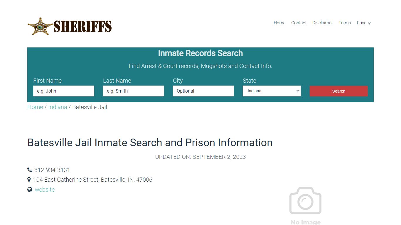 Batesville Jail Inmate Search and Prison Information